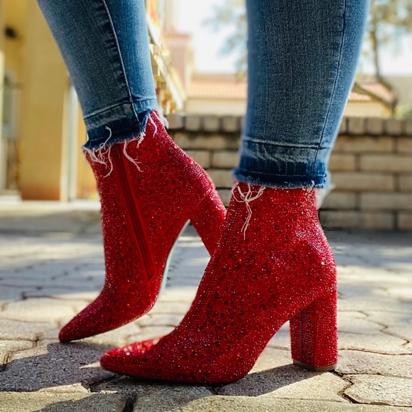 Rhinestone Ankle Boots Women's Cady Evening Booties Betsey